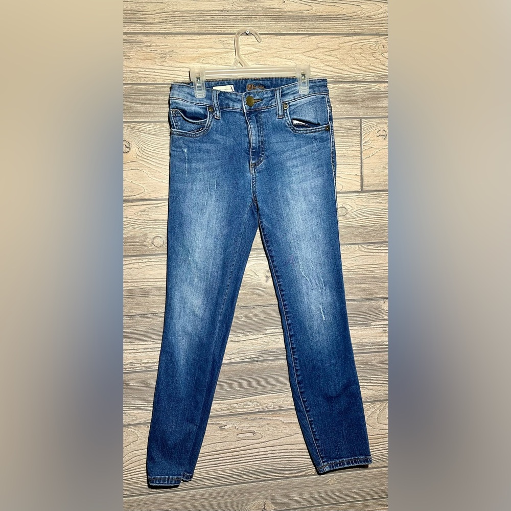 KUT from the Kloth Meghan High Rise Ankle Cigarette Blue Jeans Womens Sz 0